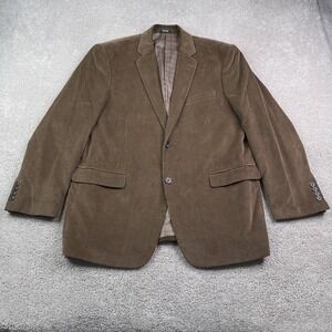 Saddlebred‎ Blazer Mens 44R Brown Corduroy Single Vented Sport Coat Jacket
